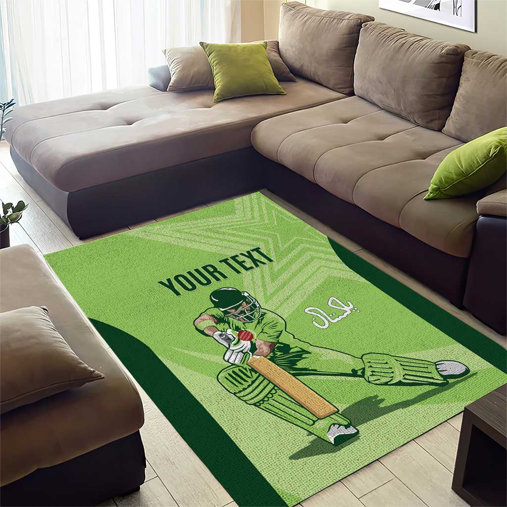 Custom Pakistan Cricket Area Rug Go Shaheens LT15