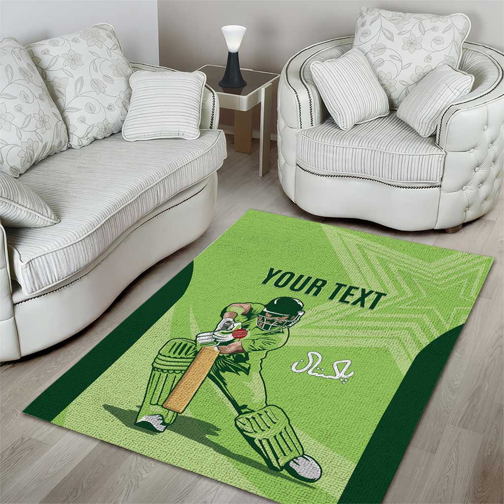 Custom Pakistan Cricket Area Rug Go Shaheens LT15