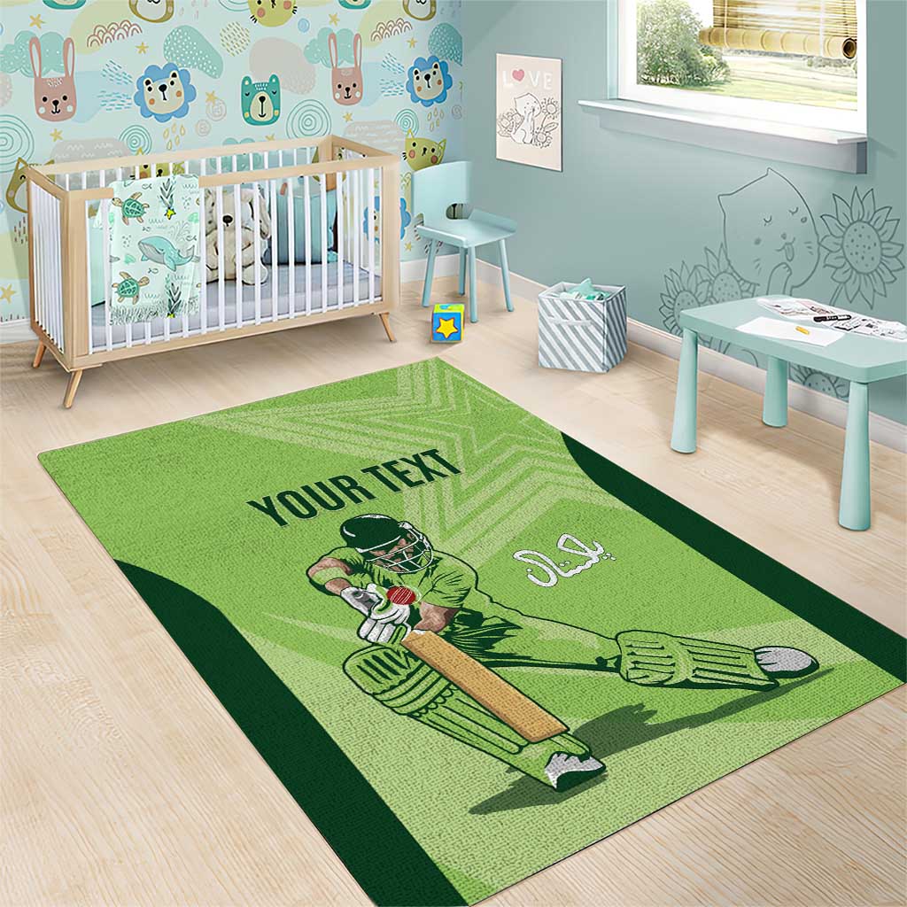 Custom Pakistan Cricket Area Rug Go Shaheens LT15