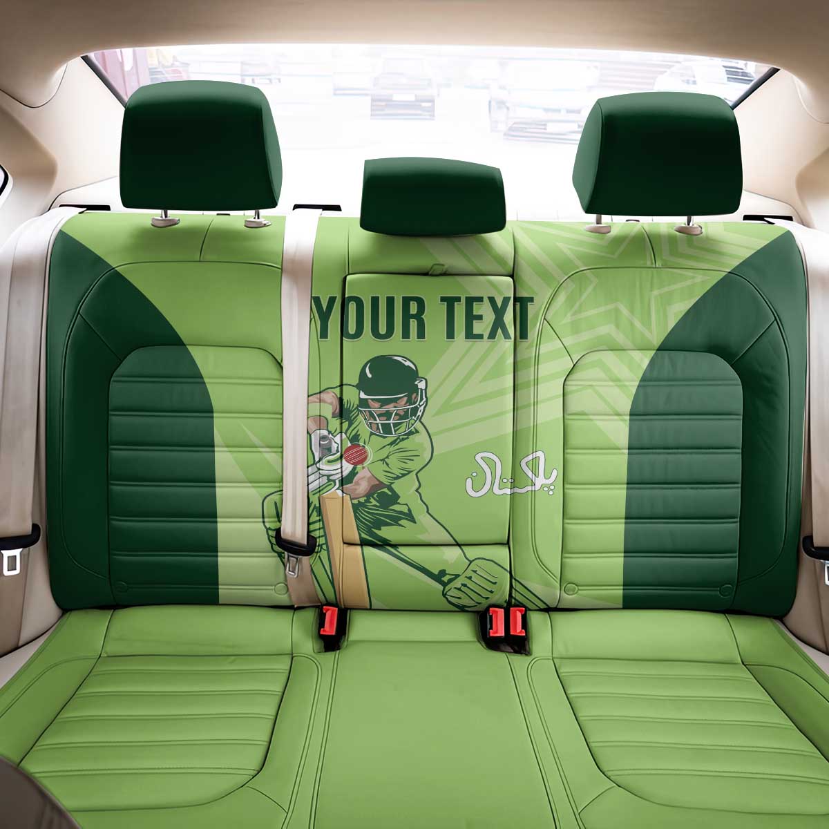 Custom Pakistan Cricket Back Car Seat Cover Go Shaheens LT15