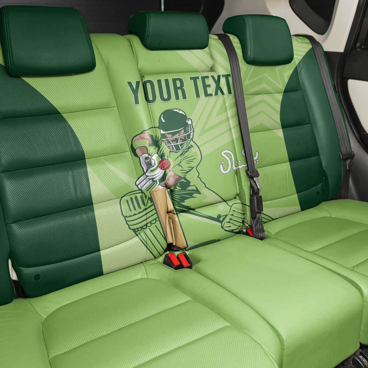 Custom Pakistan Cricket Back Car Seat Cover Go Shaheens LT15