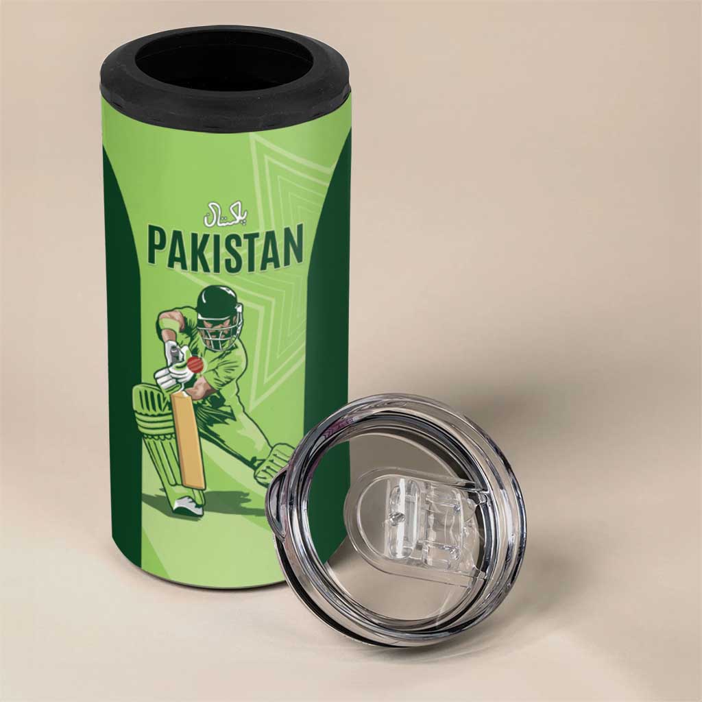Custom Pakistan Cricket 4 in 1 Can Cooler Tumbler Go Shaheens LT15