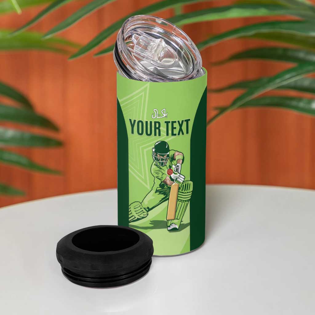 Custom Pakistan Cricket 4 in 1 Can Cooler Tumbler Go Shaheens LT15