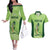Custom Pakistan Cricket Couples Matching Off The Shoulder Long Sleeve Dress and Hawaiian Shirt Go Shaheens LT15