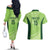 Custom Pakistan Cricket Couples Matching Off The Shoulder Long Sleeve Dress and Hawaiian Shirt Go Shaheens LT15