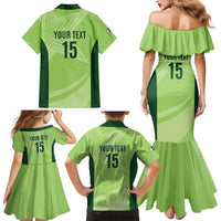Custom Pakistan Cricket Family Matching Mermaid Dress and Hawaiian Shirt Go Shaheens LT15