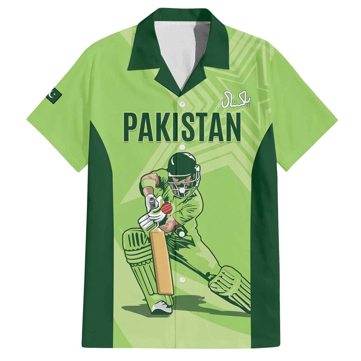 Custom Pakistan Cricket Family Matching Off The Shoulder Long Sleeve Dress and Hawaiian Shirt Go Shaheens LT15