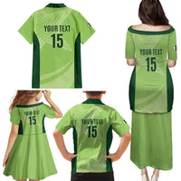 Custom Pakistan Cricket Family Matching Puletasi and Hawaiian Shirt Go Shaheens LT15