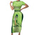 Custom Pakistan Cricket Family Matching Short Sleeve Bodycon Dress and Hawaiian Shirt Go Shaheens LT15