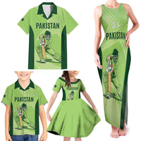 Custom Pakistan Cricket Family Matching Tank Maxi Dress and Hawaiian Shirt Go Shaheens LT15