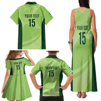 Custom Pakistan Cricket Family Matching Tank Maxi Dress and Hawaiian Shirt Go Shaheens LT15