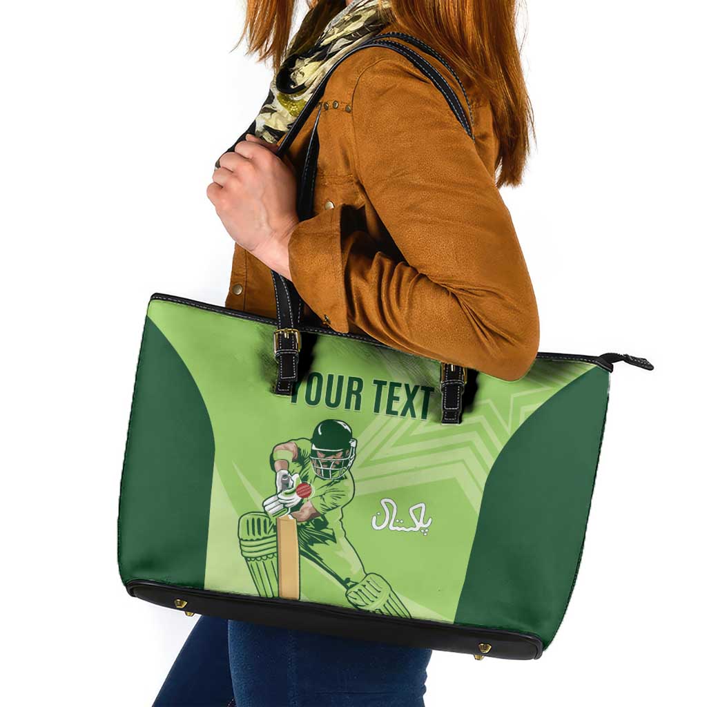 Custom Pakistan Cricket Leather Tote Bag Go Shaheens LT15