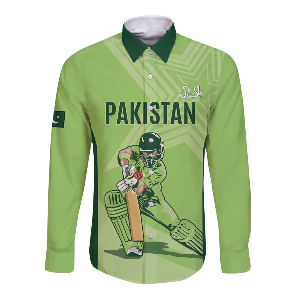 Custom Pakistan Cricket Long Sleeve Button Shirt Go Shaheens LT15