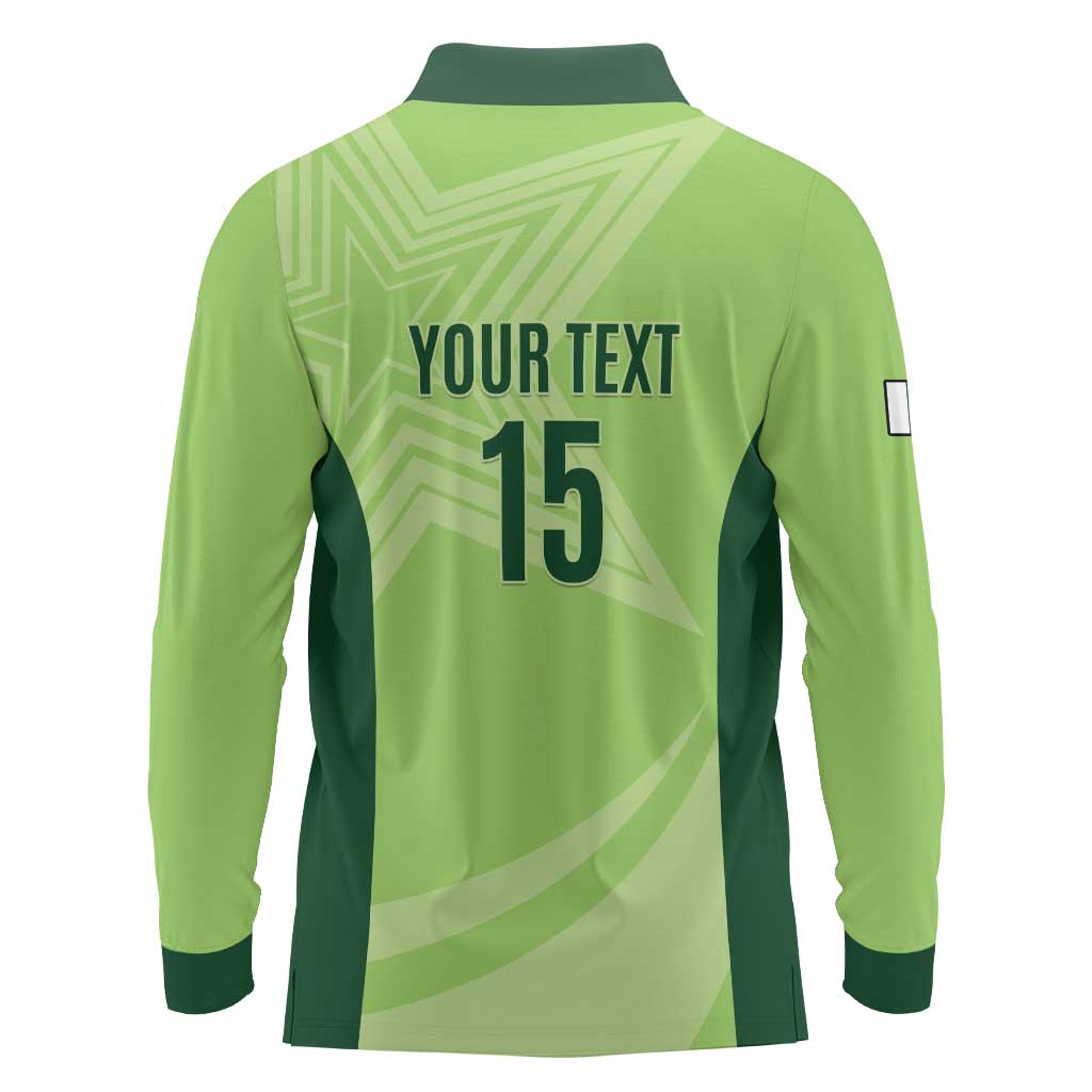Custom Pakistan Cricket Long Sleeve Polo Shirt Go Shaheens LT15