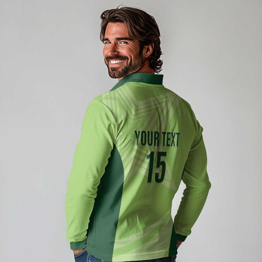 Custom Pakistan Cricket Long Sleeve Polo Shirt Go Shaheens LT15