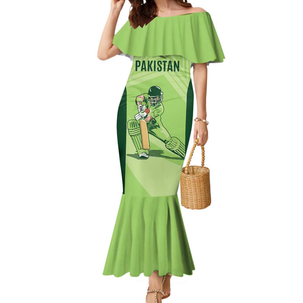 Custom Pakistan Cricket Mermaid Dress Go Shaheens LT15