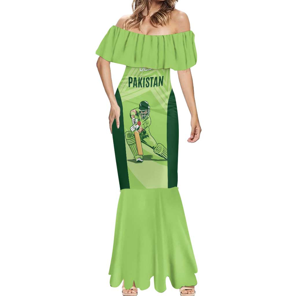 Custom Pakistan Cricket Mermaid Dress Go Shaheens LT15