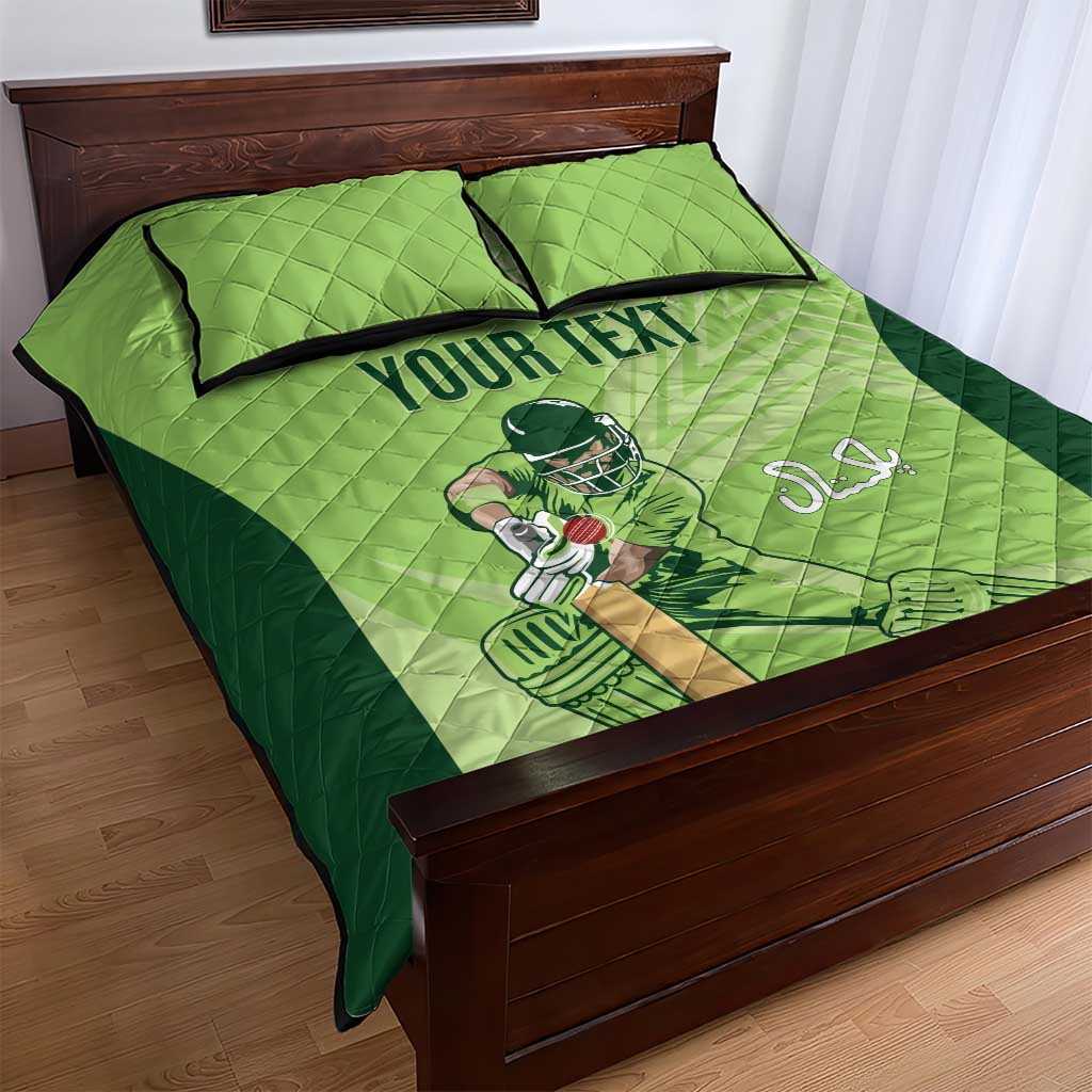 Custom Pakistan Cricket Quilt Bed Set Go Shaheens LT15