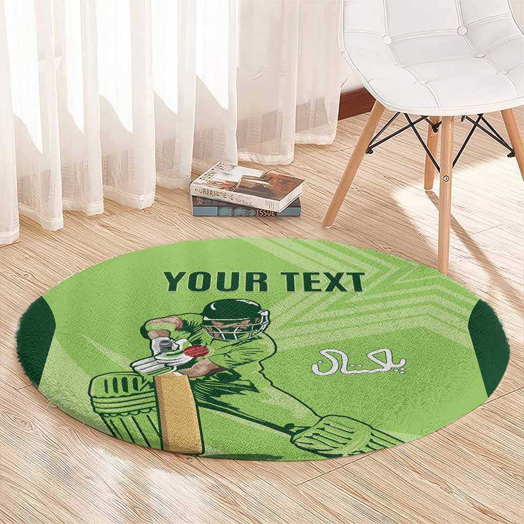 Custom Pakistan Cricket Round Carpet Go Shaheens LT15