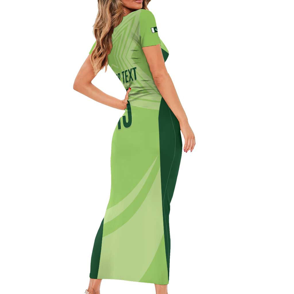 Custom Pakistan Cricket Short Sleeve Bodycon Dress Go Shaheens LT15