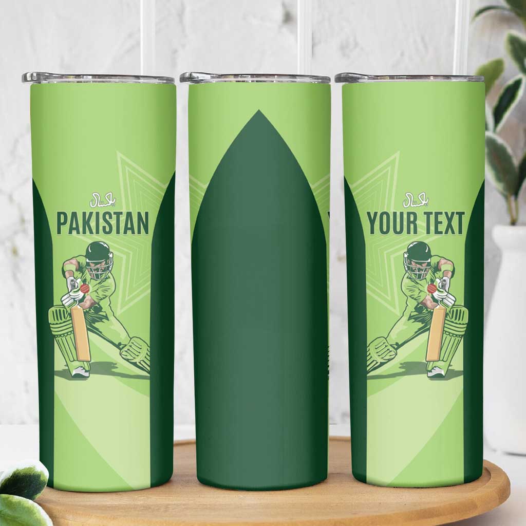 Custom Pakistan Cricket Skinny Tumbler Go Shaheens LT15