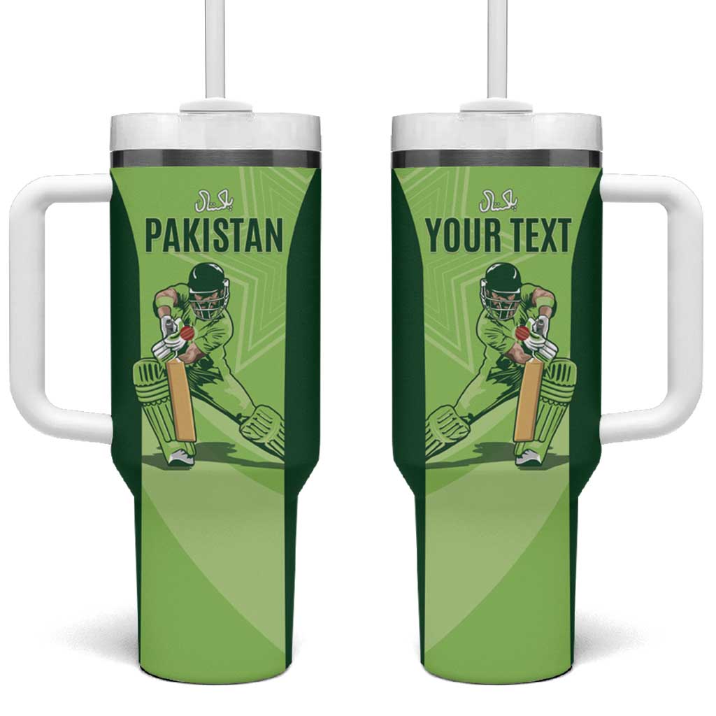 Custom Pakistan Cricket Tumbler With Handle Go Shaheens LT15