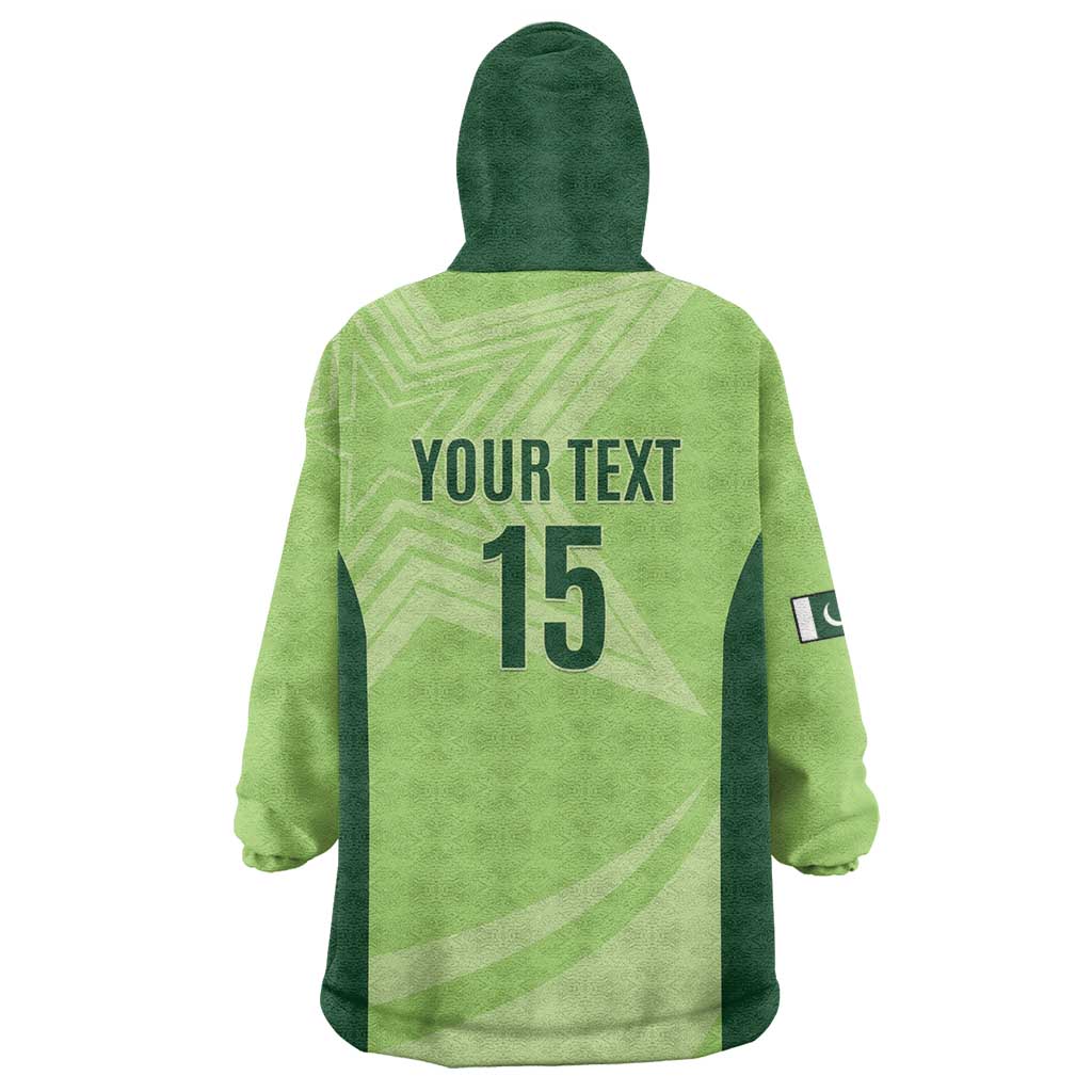 Custom Pakistan Cricket Wearable Blanket Hoodie Go Shaheens LT15