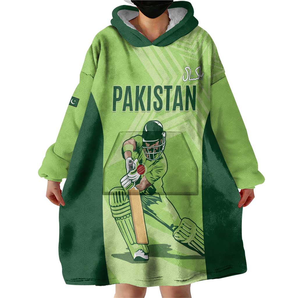 Custom Pakistan Cricket Wearable Blanket Hoodie Go Shaheens LT15