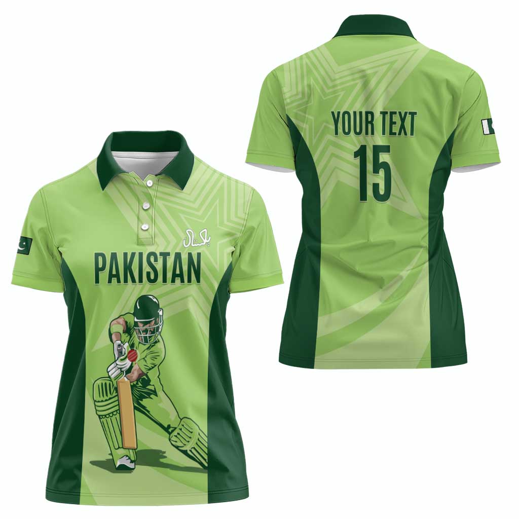 Custom Pakistan Cricket Women Polo Shirt Go Shaheens LT15