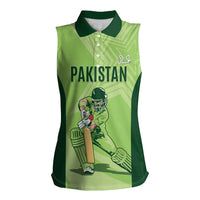 Custom Pakistan Cricket Women Sleeveless Polo Shirt Go Shaheens LT15