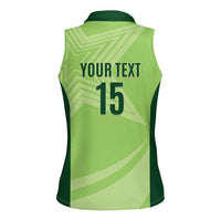 Custom Pakistan Cricket Women Sleeveless Polo Shirt Go Shaheens LT15