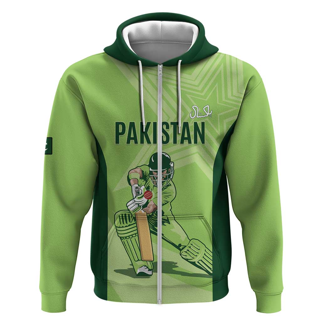 Custom Pakistan Cricket Zip Hoodie Go Shaheens LT15