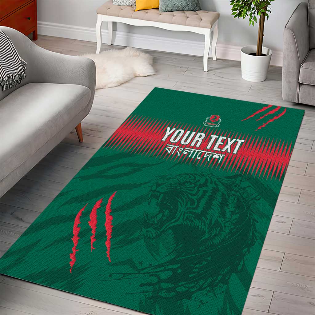 Custom Bangladesh Cricket Area Rug Go Tigers