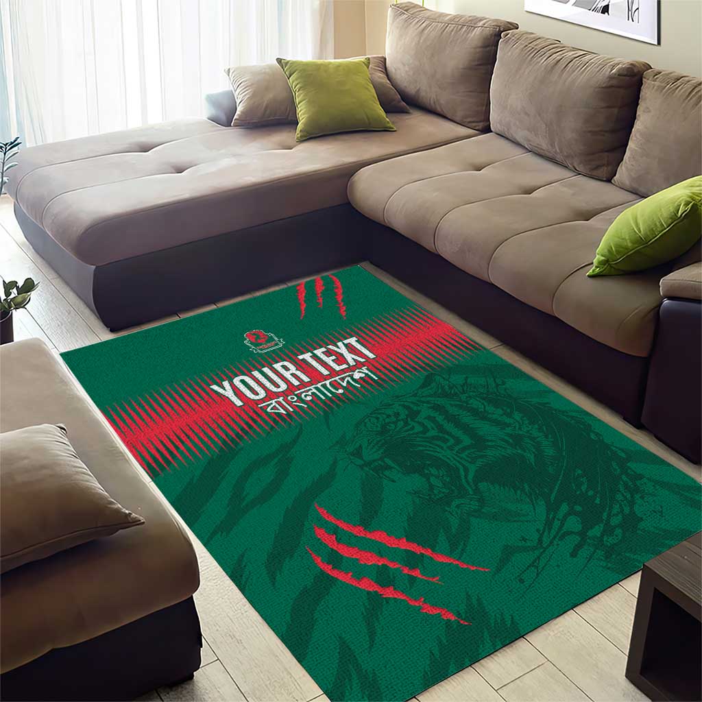 Custom Bangladesh Cricket Area Rug Go Tigers