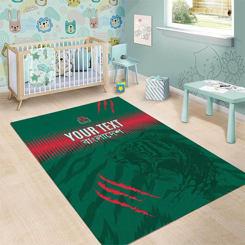 Custom Bangladesh Cricket Area Rug Go Tigers