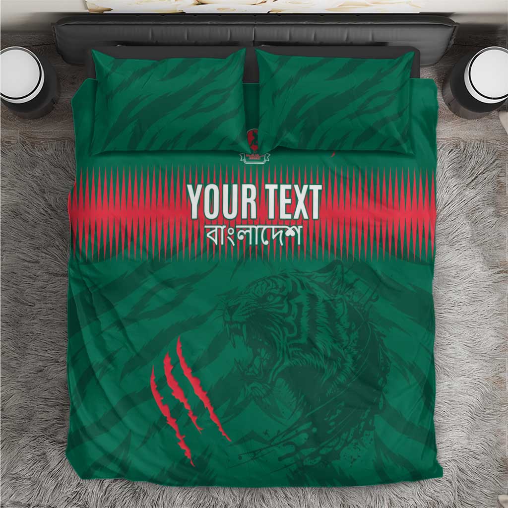 Custom Bangladesh Cricket Bedding Set Go Tigers