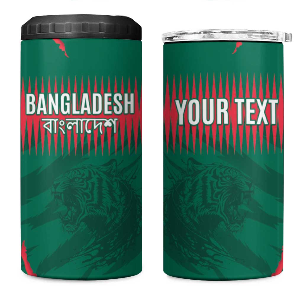 Custom Bangladesh Cricket 4 in 1 Can Cooler Tumbler Go Tigers