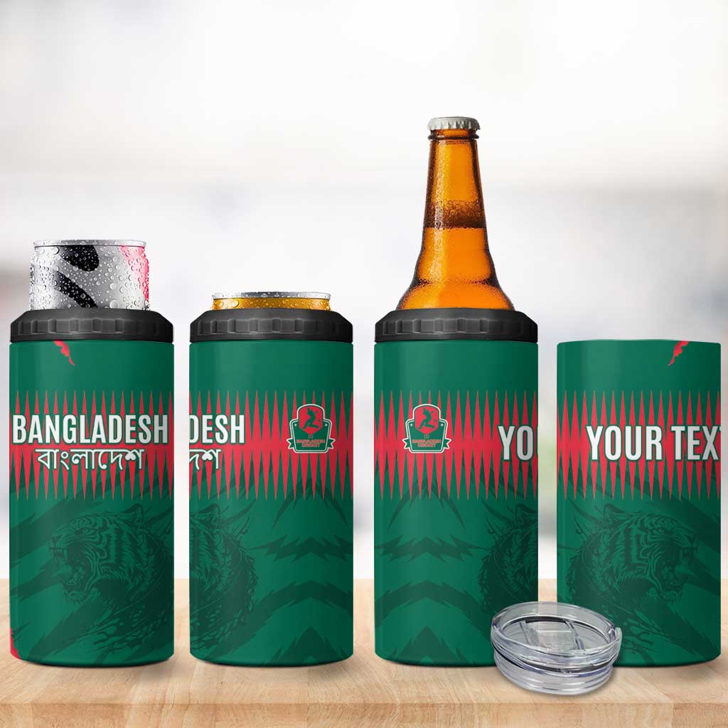 Custom Bangladesh Cricket 4 in 1 Can Cooler Tumbler Go Tigers