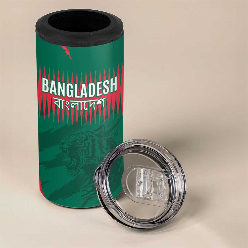 Custom Bangladesh Cricket 4 in 1 Can Cooler Tumbler Go Tigers