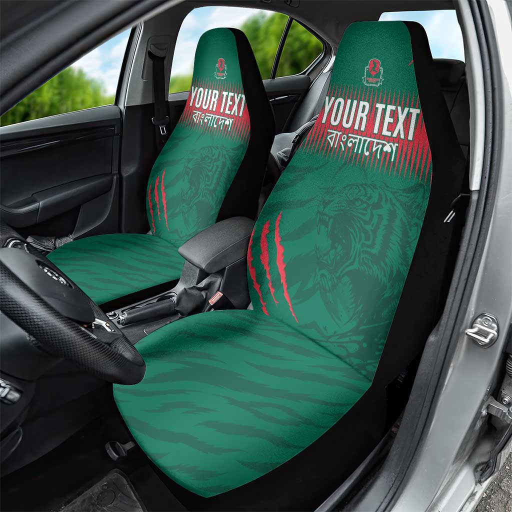 Custom Bangladesh Cricket Car Seat Cover Go Tigers