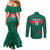 Custom Bangladesh Cricket Couples Matching Mermaid Dress and Long Sleeve Button Shirt Go Tigers