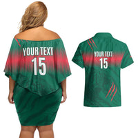 Custom Bangladesh Cricket Couples Matching Off Shoulder Short Dress and Hawaiian Shirt Go Tigers