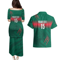 Custom Bangladesh Cricket Couples Matching Puletasi and Hawaiian Shirt Go Tigers