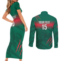 Custom Bangladesh Cricket Couples Matching Short Sleeve Bodycon Dress and Long Sleeve Button Shirt Go Tigers