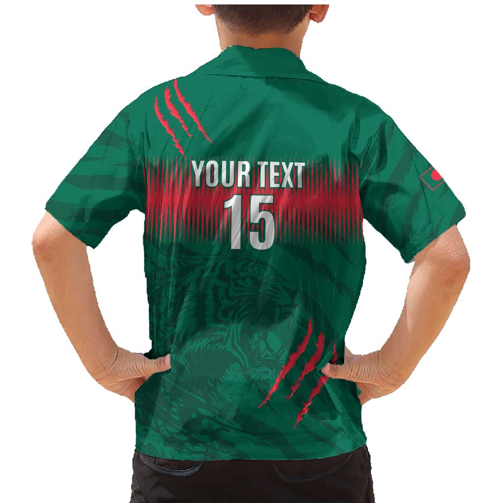 Custom Bangladesh Cricket Family Matching Mermaid Dress and Hawaiian Shirt Go Tigers