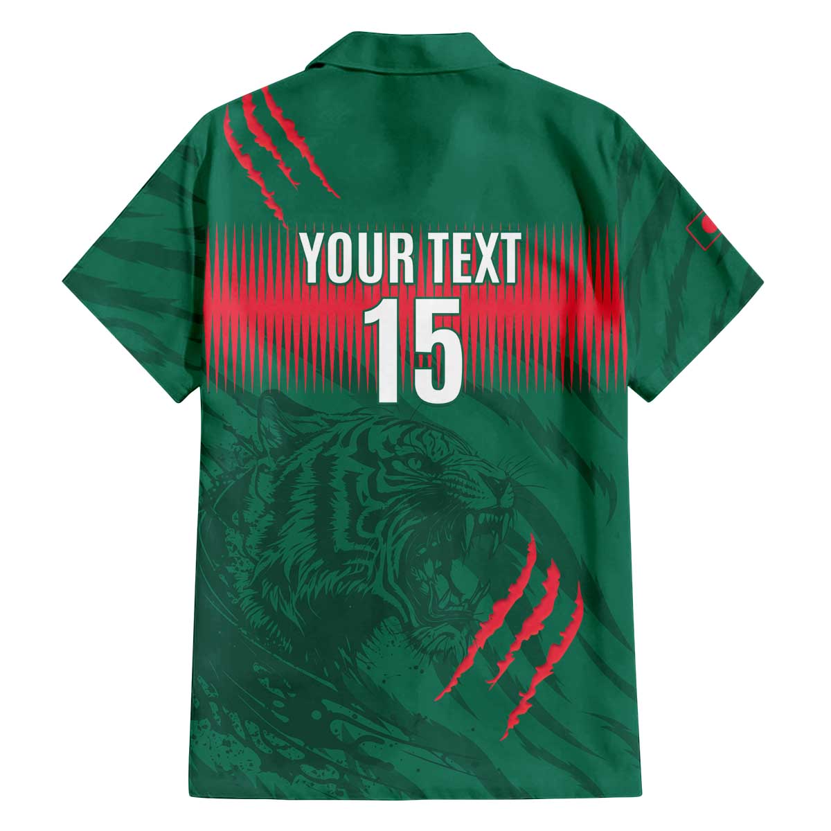 Custom Bangladesh Cricket Family Matching Off The Shoulder Long Sleeve Dress and Hawaiian Shirt Go Tigers