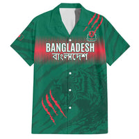 Custom Bangladesh Cricket Family Matching Off Shoulder Short Dress and Hawaiian Shirt Go Tigers