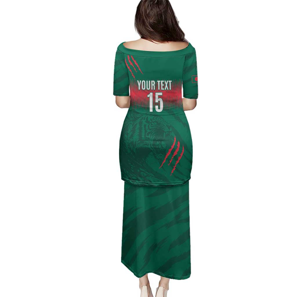 Custom Bangladesh Cricket Family Matching Puletasi and Hawaiian Shirt Go Tigers