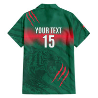 Custom Bangladesh Cricket Family Matching Short Sleeve Bodycon Dress and Hawaiian Shirt Go Tigers