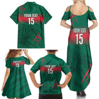 Custom Bangladesh Cricket Family Matching Summer Maxi Dress and Hawaiian Shirt Go Tigers